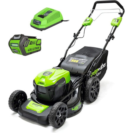 Greenworks Tondeuse tractée 40V - Coupe de 46cm - 1 Batterie 4,0Ah - 1 Chargeur - GD40LM46SPK4x