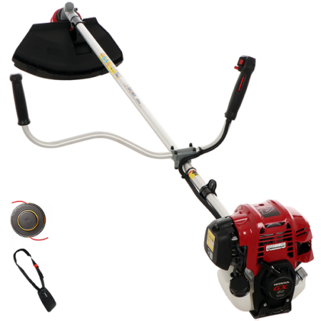 EuroMech HO 50 C - Débroussailleuse à essence 4 temps avec guidon à double poignée - Moteur Honda GX50