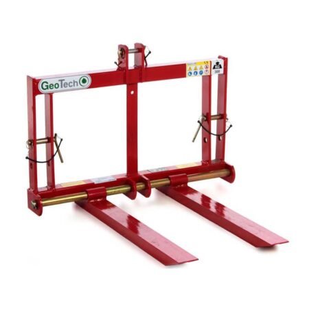 GeoTech D300 - Fourche à palettes pour tracteur - Portepalette postérieure - Capacité de charge 300 Kg