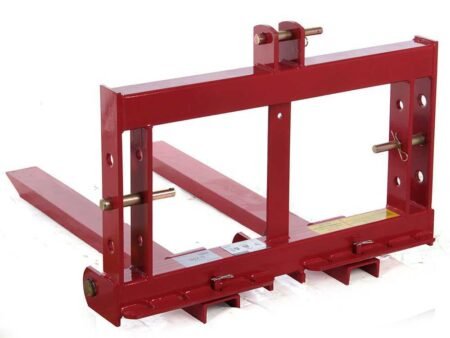 GeoTech D1200 - Fourche à palettes pour tracteur - Portepalette postérieure - Capacité de charge 1200 Kg
