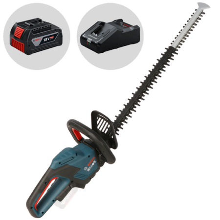 Bosch Professional GHE 18V-50 - Taille-haie à batterie 18 V/4 Ah - Lame de 50 cm