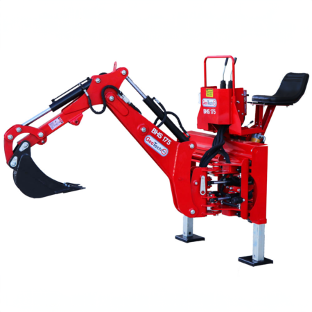 GeoTech Pro BHS 175 - Pelle rétro pour tracteur avec déplacement latéral