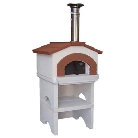 Linea VZ Ponza - Four à bois d'extérieur avec base - Chambre de cuisson de 55x59 cm